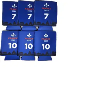 France World Cup Party 12oz Can & Bottle Cooler Sleeves 6 Pack Numbers 07 10 Insulating 12oz Beer Soda Cooler Sleeves Drinkware Tumbler