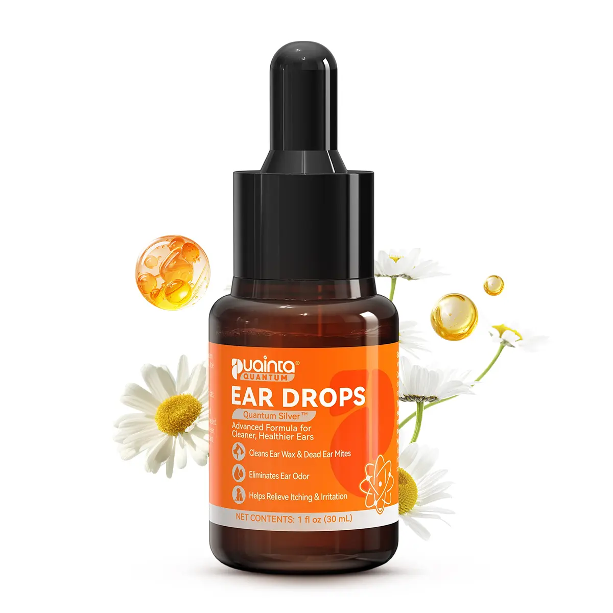 Puainta Ear Cleaner 30ml Dog Ear Infection Treatment,  Quantum Silver Ear Drops for Dogs Ear Infection Ear Mites Treatment for Cats Dogs Itchy Ear #outdoorfun #Summervibes #petlovers