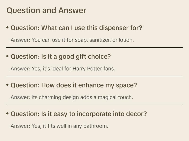 Jay Franco Harry Potter Gold Hogwarts Crest Resin Soap Dispenser Lotion Pump