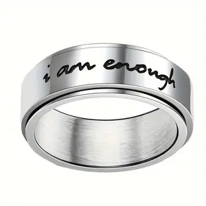 Anxiety Ring Is Made of Stainless Steel, Rotatable Design, Suitable for Men and Women's Daily Clothing, Perfect Gift for Family and Friends