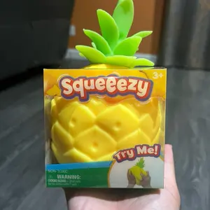 Jumbo Pineapple Squishy Stress Relief Toy, Sensory Stuff Fidget Squishies for Kids Stuff (Classic Novelty Slime & Squishy Toy)
