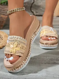 Women's Summer Flat Sandals, Comfortable Thick Sole Flip Flops, Casual Footwear for Daily Wear, Stylish & Lightweight Design