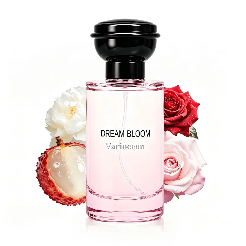 Variocean Dream Bloom Eau de Parfum 50ml (1.7 fl oz), Long Lasting Unisex Fragrance, Fresh Lychee Floral Scent with Rose, Peony & Patchouli Notes, Luxury Perfume Gift for Women & Men