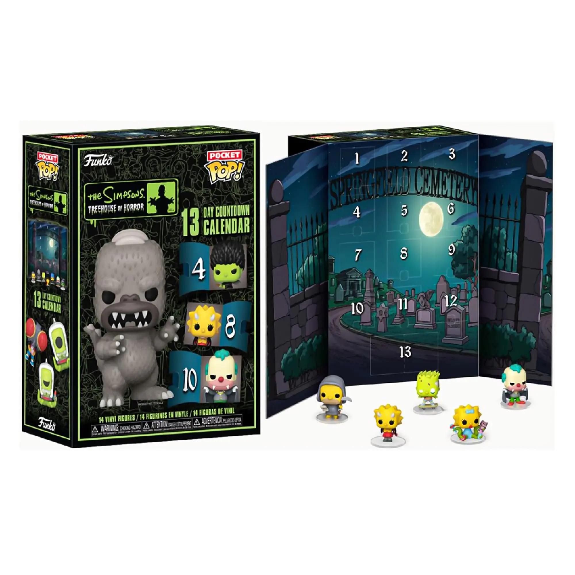 The Simpsons Funko Pocket POP Figurine, 13-Day Holiday Advent Calendar, Novelty Lighting Decor