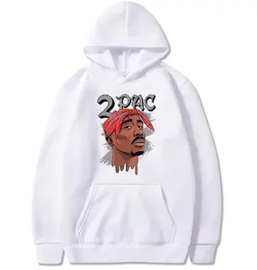 Hoodie Us Size, Tupac 2Pac Letter Comics For Fans Hoodie, Cotton Unisex Pullover Hoodie, Gift For Fan