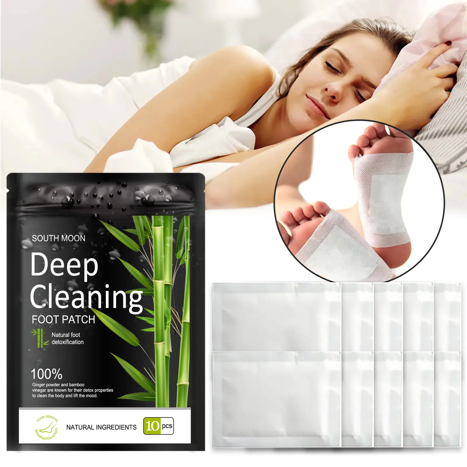 Herbal Detox Foot Patches , Natural Foot Care Stickers ,Relaxing Wellness Pads for Overnight Foot Care,Natural Herbal Foot Patch,Relaxing Foot Care Pads,Wellness Foot Stickers for Nighttime Self Care & Comfort