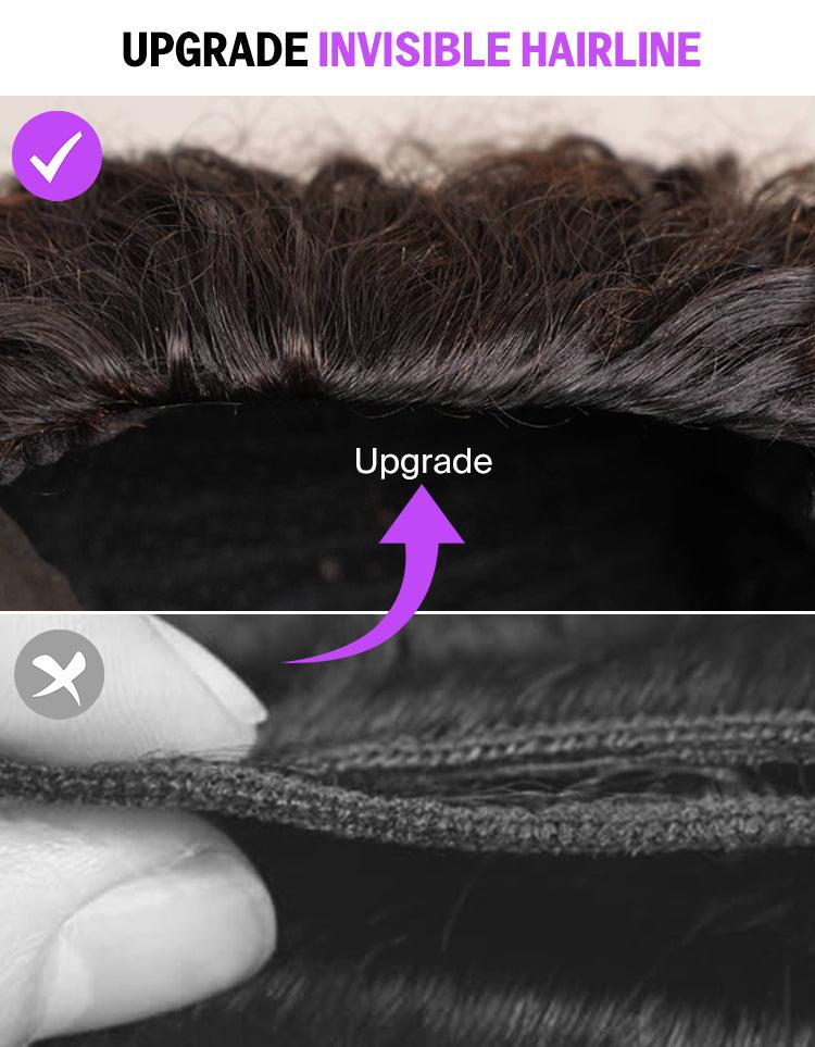 [New 3.0 Burmese Curly Half Wig] Megalook 100% Human Hair Wig, Glueless Install, Finger Coil Ends, 180% Density, Curly Texture, Beginner Friendly, for Female Wear
