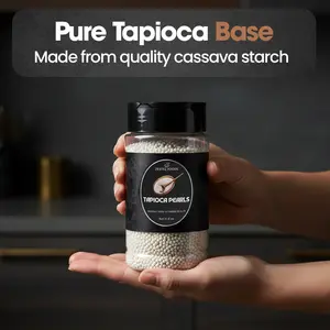 ZF Tapioca Pearls for Bubble Tea & Desserts | Small White Tapioca Balls for Pudding, Kheer & Boba Drinks