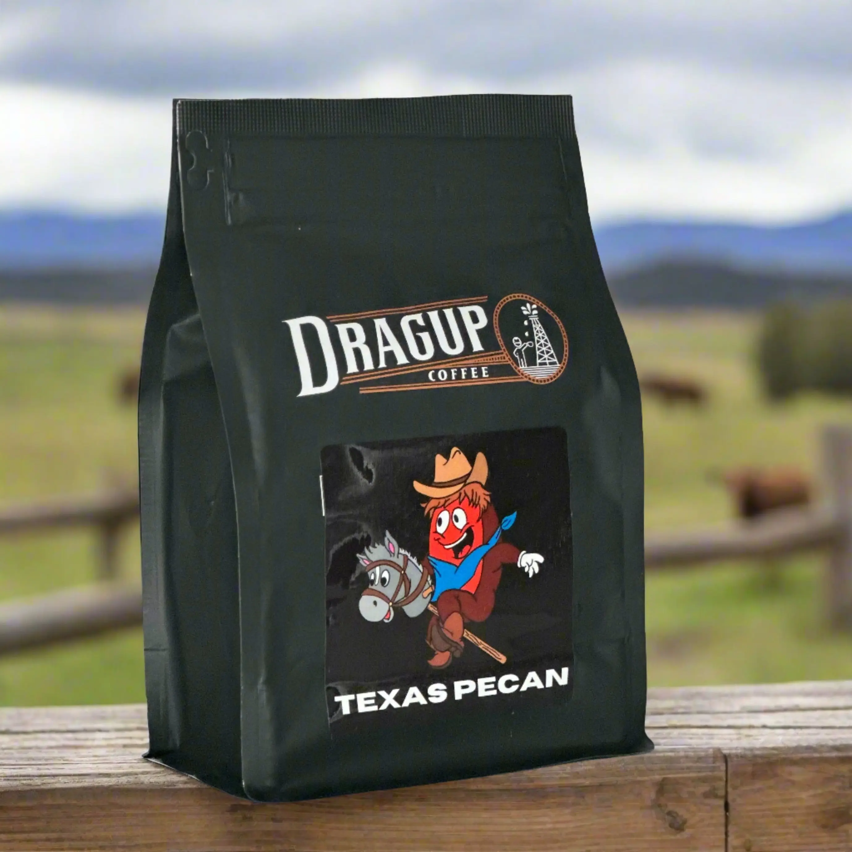 Drag Up Coffee Texas Pecan Flavored Specialty Grade Coffee Drag Up Coffee Texas Pecan Flavored Specialty Grade Coffee