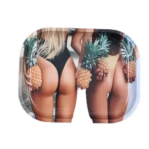 Decorative Metal Snack Tray for Remote Side Friendly Bikini Pineapple Decoration - Plates