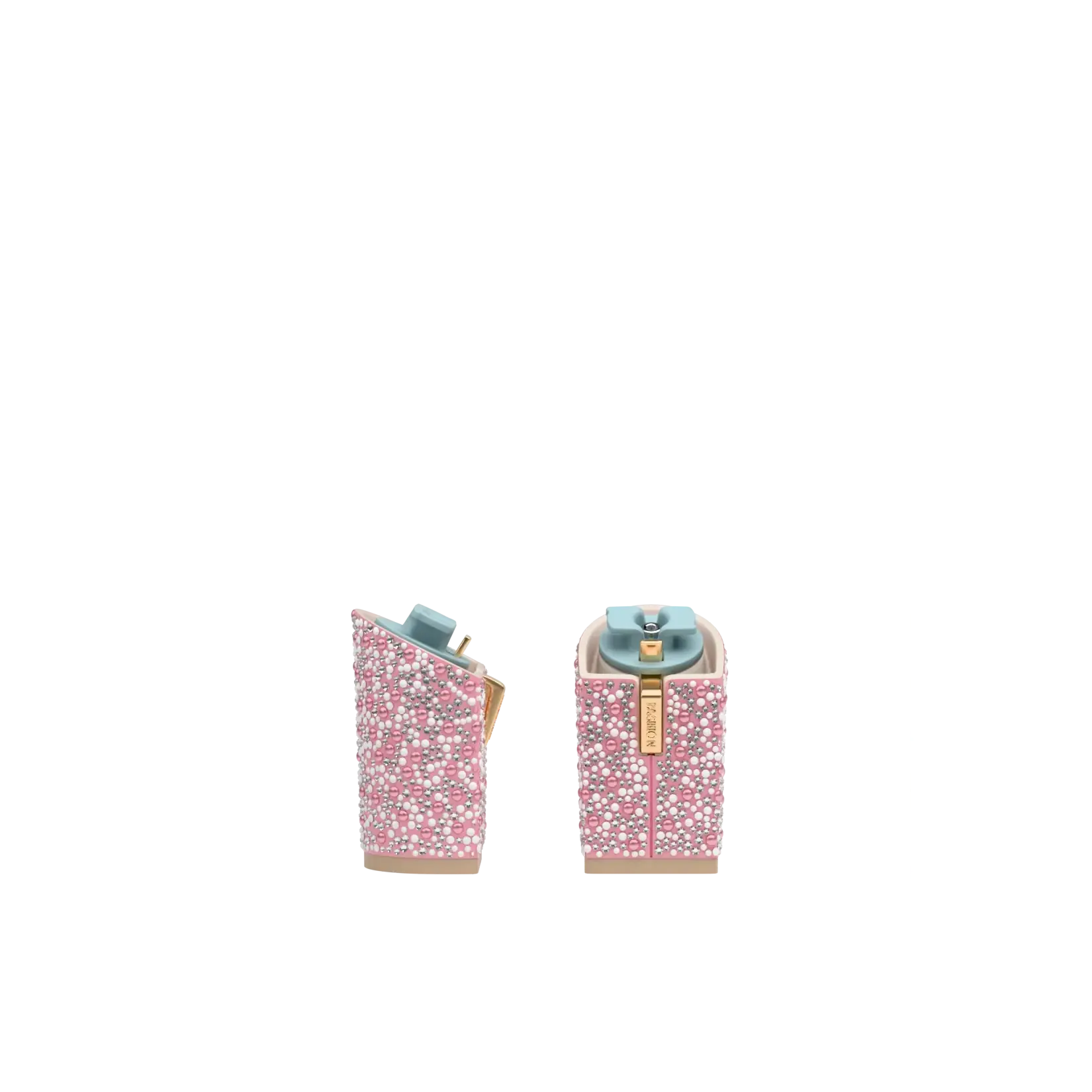 Block Heel Kit 4 Pink Pearl & Rhinestone