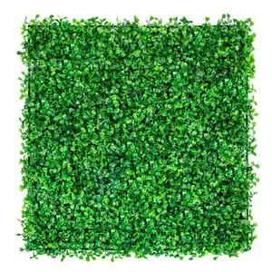 Artificial Boxwood Panel UV 6pcs Boxwood Hedge Wall Panels, Artificial Grass Backdrop Wall 20\" X 20\" 4 cm Green Grass Wall, Fake Hedge for Decor Privacy Fence Indoor, Outdoor Garden Backyard