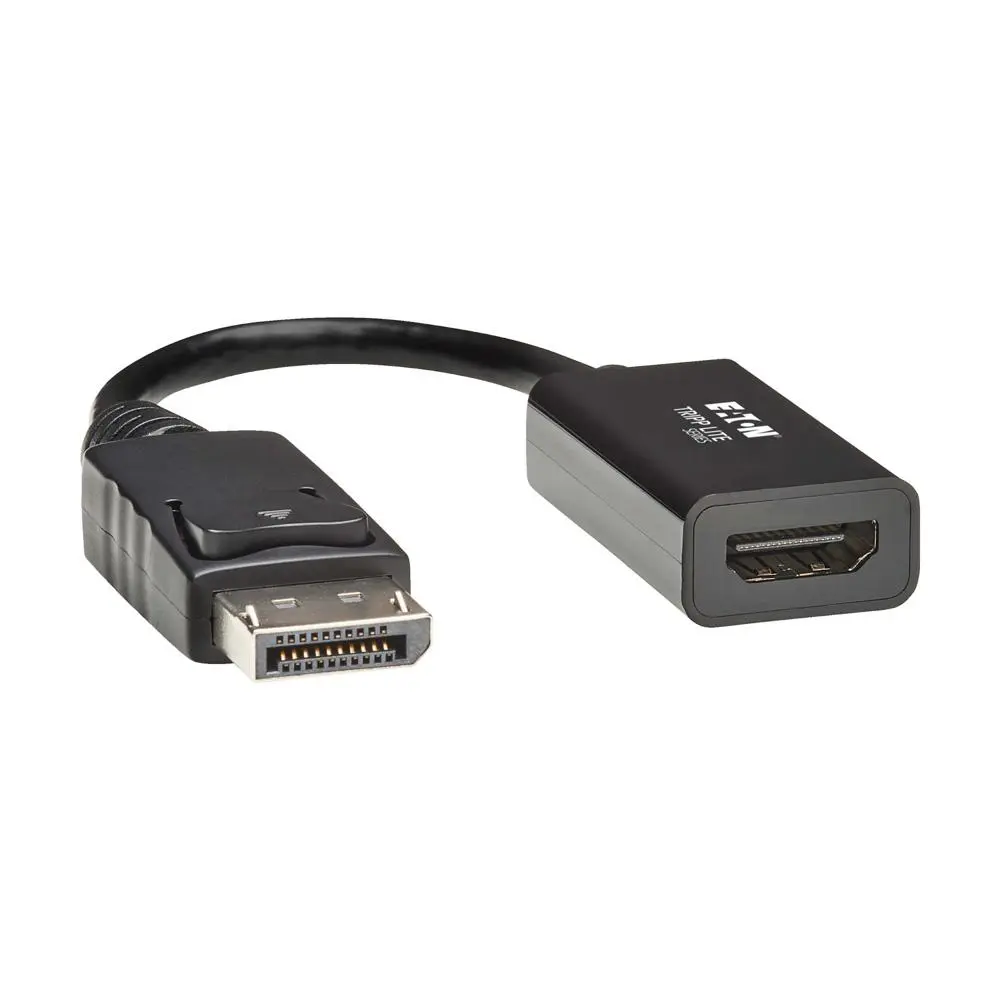 Tripp Lite series DisplayPort to HDMI Active Adapter (M/F), Latching Connector, 4K 60 Hz, DP1.2, HDCP 2.2,Black, 6 in.