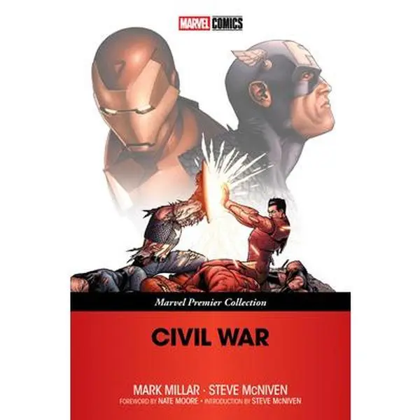 Civil War Marvel Premier Collection Fiction Book - Mark Millar, English Paperback Edition, Exclusive Foreword by Nate Moore, Inspiration for 2016 Blockbuster