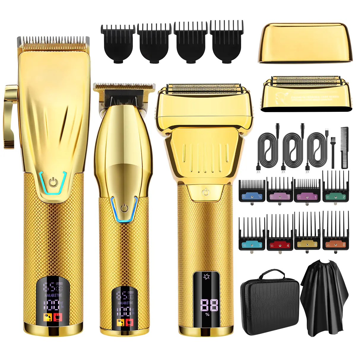 men's hair clippers mother set of electric shaver bald head machine home digital display electric clippers