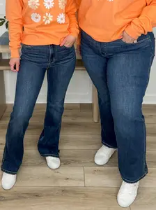 Judy Blue Lyla Mid-Rise Bootcut Jeans - Dark Wash (Non-Distressed)