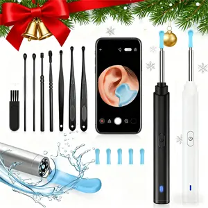 1pc Intelligent visual ear scoop,Ear Wax Removal, Ear Cleaning Tool, Ear Cleaner with Camera and Light, Ear Wax Removal Kit with 8 Pcs Ear Set, Ear Camera for Phone & Tablet