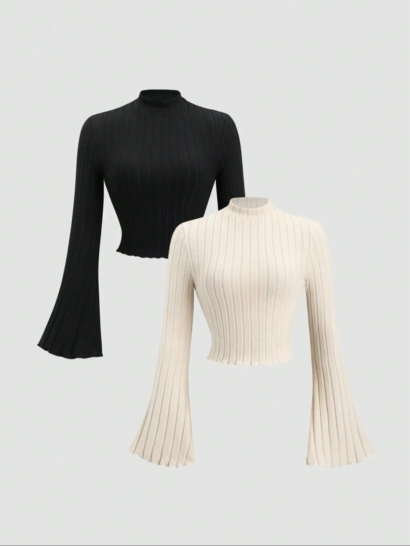 Anna Flare Sleeve Knit Dress - TikTok Shop Anna Flare Sleeve Knit Dress - TikTok Shop
