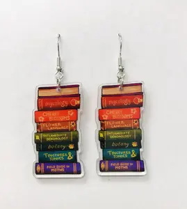 Stack of Books Earrings