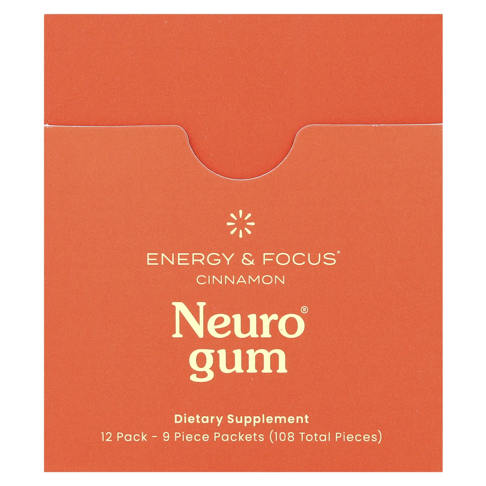 NeuroGum Energy & Focus, Cinnamon, 12 Packs, 9 Pieces Each NeuroGum Energy & Focus, Cinnamon, 12 Packs, 9 Pieces Each