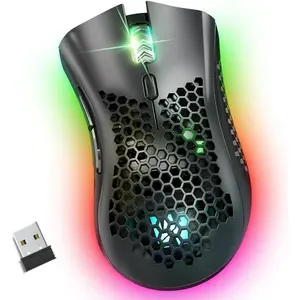 KM-1 Gaming ,   Gaming  Mice USB with Honeycomb Shell, 6 Programmed Buttons, 3 Adjustable DPI,  RGB Optical  for PC  Laptop