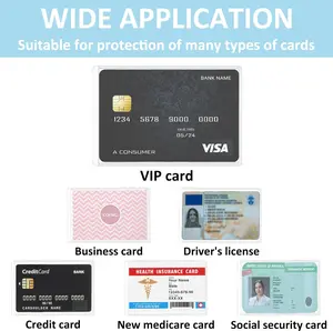 6 Pack Waterproof Medicare Card Protector, Plastic Card Holder for Wallet Single 12 Mil Business Card Sleeve Waterproof Cards Plastic Protector for Credit Card Business Card Social Security Card
