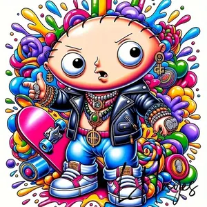 Cartoon Character Pattern DIY Diamond Arts Colorful Painting Kit without Frame, DIY 5D Diamond Arts Colorful Painting Kit, Wall Art Decor for Home, Diamond Painting Kits