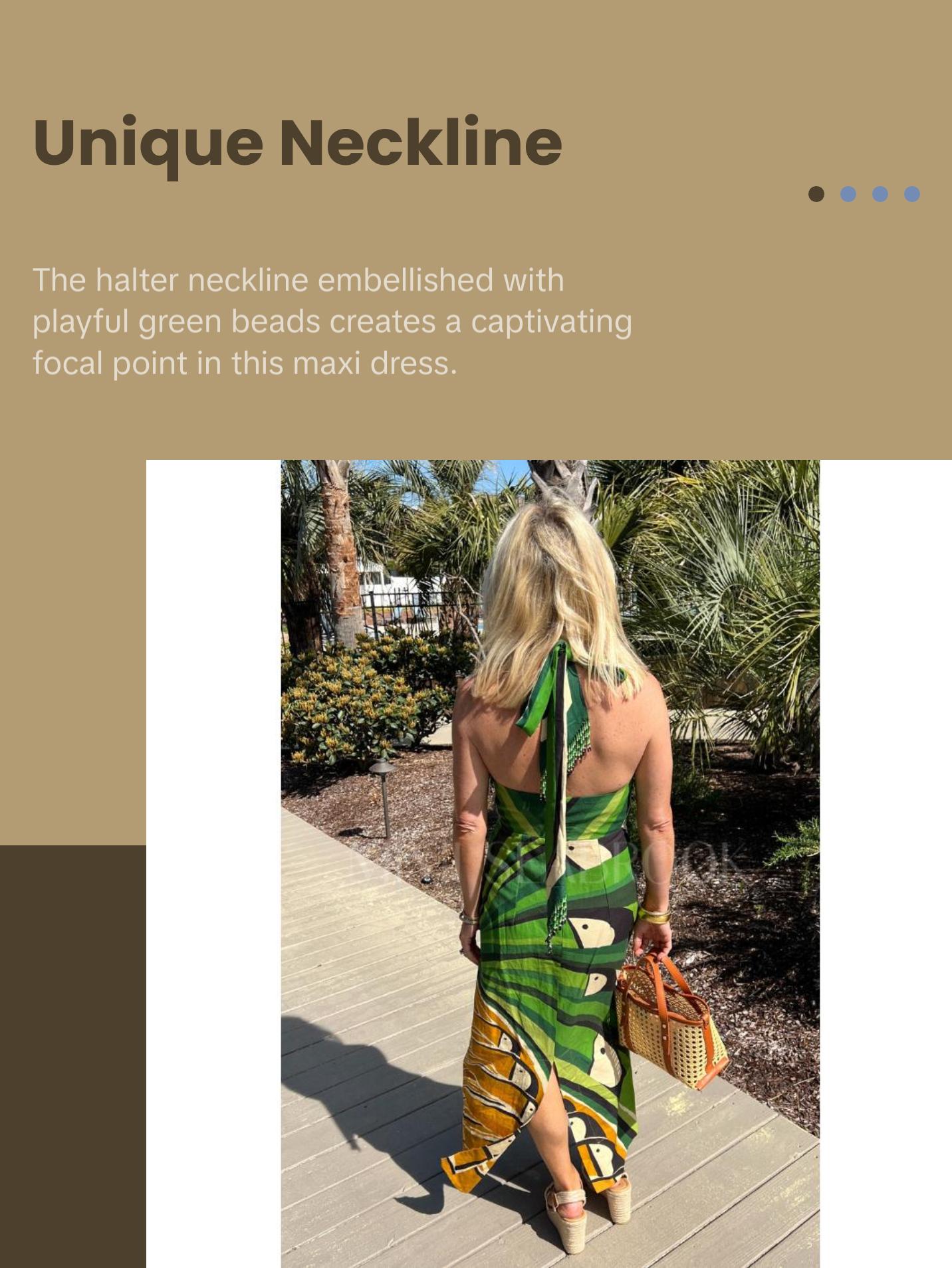 knee length dresses for ladies FARM RIO Toucans Scarf Maxi Dress In Multi