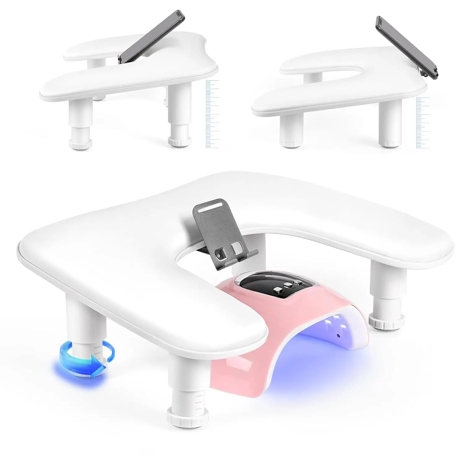 White with Phone Holder