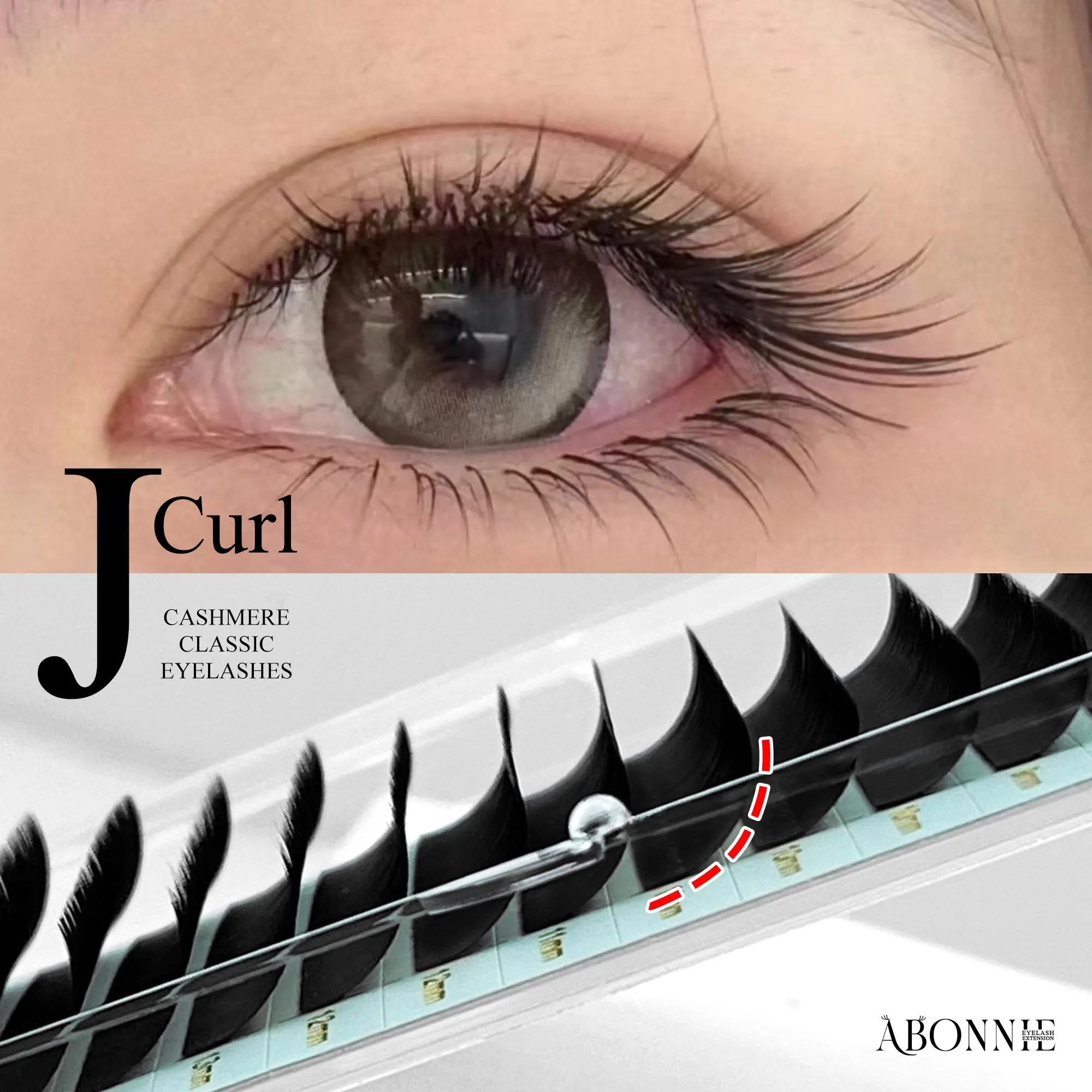 Abonnie J Curl Cashmere Lashes Classic Individual Eyelash Extenisons Fluffy Matte Black Cils 2026 New