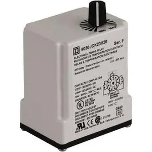 Square D DPDT Time Delay Relay 10 Contact Amp, 110 VDC & 120 VAC 9050JCK23V20
