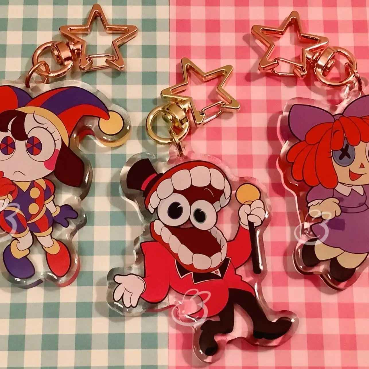 TADC 2.5" Acrylic Charms | Pomni Ragatha Caine Clear Epoxy Keychains | Digital Circus