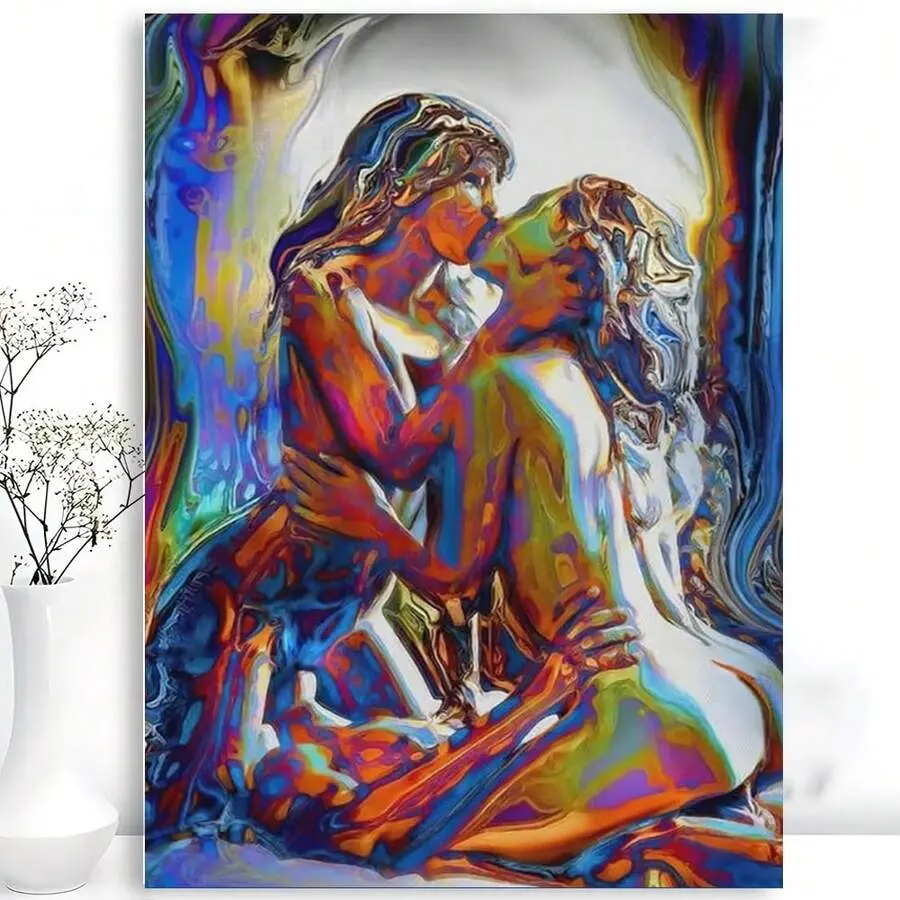 Artistic Nude Lesbian Erotic Poster - 1 Piece Framed Canvas Print, Home Decor Decoration for Living Room, Bedroom, Ideal Gift for Special Occasions