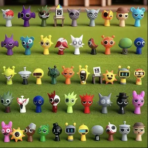 Sprunki Action Figures Set, Music Game Collectible Dolls, Unique Christmas & Birthday Gifts for Adults & Youngsters, Whimsical Art Style Figurines, Perfect for Car & Desktop Decor, Holiday Gifts Toyset Collector Set