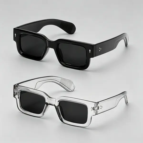 2 Pack Retro Square Sunglasses for Women Men UV400 Protection Y2K Trendy Fashion Shades Black and Clear Frame Streetwear Eyewear for Beach Travel Driving Festival Outdoor Summer Daily Wear beach outfits summervibes,summerwins