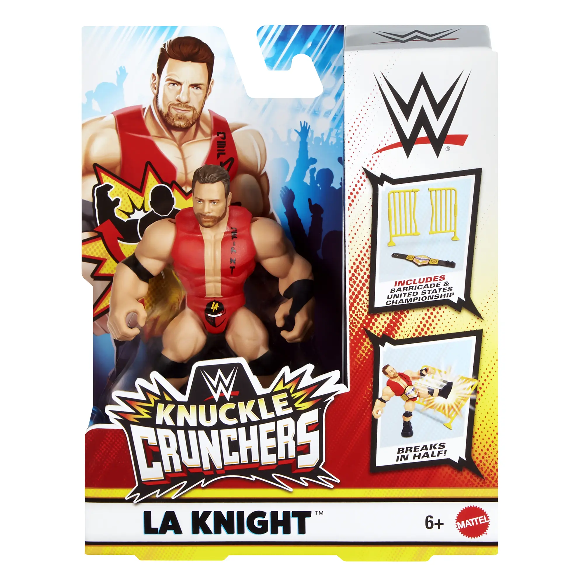 LA Knight - WWE Knuckle Crunchers 7 Mattel WWE Toy Wrestling Action Figure