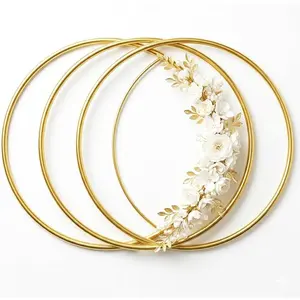 24 Inch Metal Floral Hoop Rings 4 Pack 5mm Thick Heavy Duty  Craft Hoops for Macrame Dream Catcher Wedding Backdrop Wreath and DIY Wall Decor