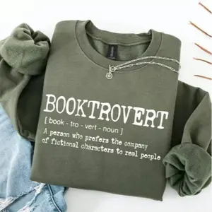 Booktrovert Shirt, Book Lover Gift for Women, Classic Literature Hoodie, Bookish Girl Sweat, Bookworm Hoodie, Gift for Librarian