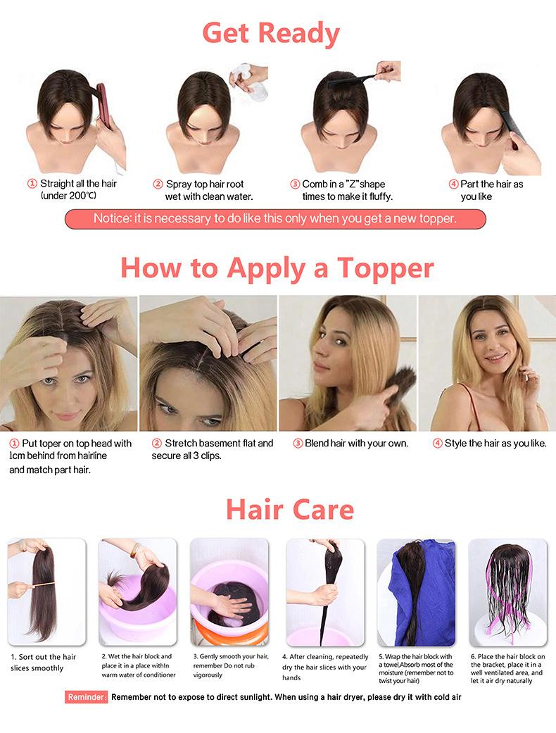 "100% Human Hair 3D Air Bangs Middle Part Clip-In Fringe Extensions, 7×11 Hand-Tied Hair Topper, Invisible T-Shape Secure Clips, Natural Seamless Look for Women 8-12 Inch "	