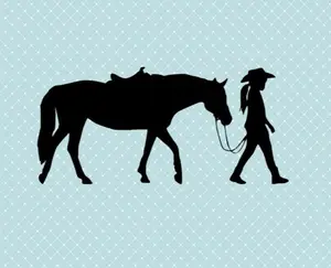 A Girl & Her Horse Vinyl  Waterproof Decal Sticker