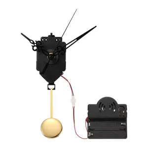 Pendulum Clock Movement Kits, DIY Making Replace Pendulum Clock Movement, Chime Long Shaft, Music Box, with 3 Pairs Hands & Pendulum