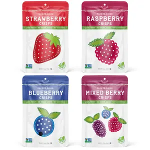 Nature’s Turn Very Berry Variety Pack Freeze-Dried Fruit Crisps - 100% Real Strawberry Raspberry Blueberry Mixed Berry, No Sugar Added, Non-GMO Gluten-Free, 1.2oz Pouches, Antioxidant Vitamin Fiber Powerhouse, Portable Plant-Based Paleo Treats