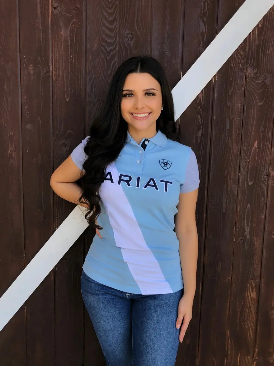 ARIAT – Women's Taryn Button Polo - BLUE BELL