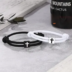 Couples Gift Ideas Matching Couples Bracelets Cross Promise Distance Relationship Valentines' Day Gifts(Sheet)