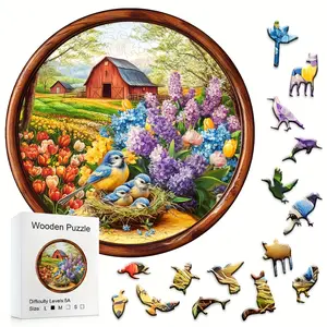 Bird Animal Wooden Box Jigsaw Puzzle, Wooden Puzzles, 501 Pieces, Perfect for Beginner & Adults, Ideal for Home Decor, Unique Gift Idea