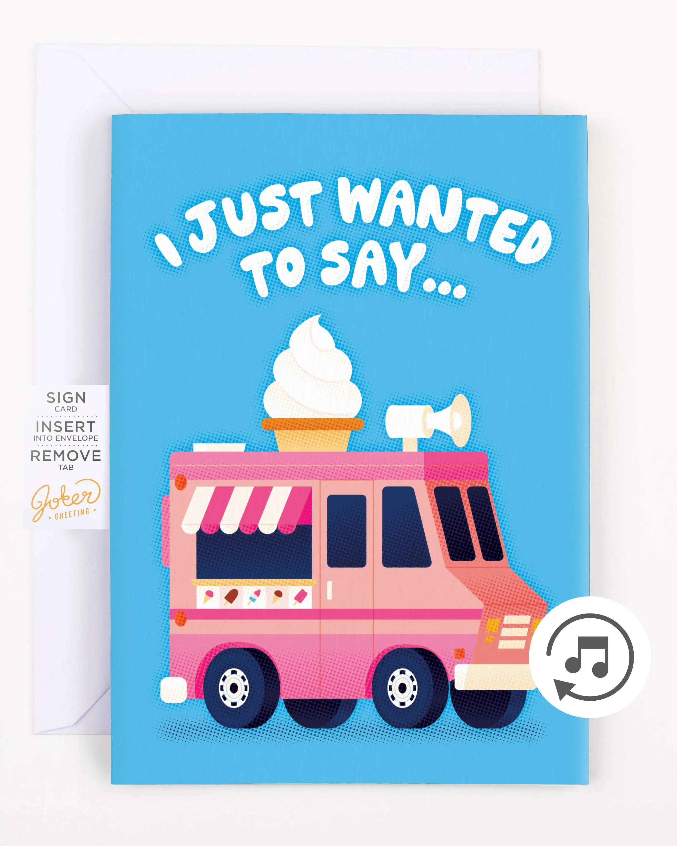 Endless Thank You Ice Cream Truck Card with Glitter