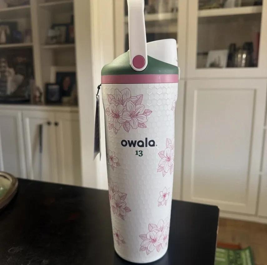 Owala FreeSip Sway 30oz Zalea Masters Golf Insulated Water Bottle Theme Model Leak Proof Built In Straw BPA Free Double Wall One Pack Sport Travel Hydration