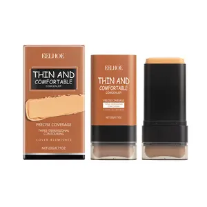 Instant Concealing Foundation Stick With Built-In Brush, Foundation Stick With Built-In Brush, Hydrating Lightweight Foundation Stick With Brush, Multi-Use Foundation Stick Full Coverage Makeup Oil