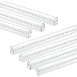 7 count Shower Door Seal for 3/8'' Glass, 16.9 Inch Shower Door Seal Strip, Frameless Glass Shower Door Sweep to Stop Shower Leaks