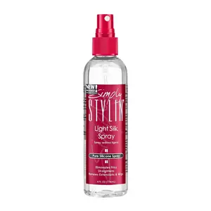 Simply Stylin' Light Silk Spray - Frizz Control, Heat Protection & Glossy Finish | 4oz Travel-Ready Silicone Hair Spray
